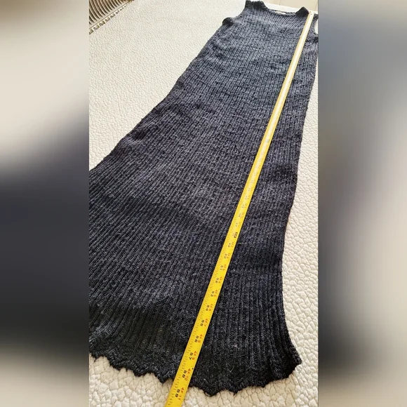 THE ROW Cutro Open Knit Silk Sleeveless Maxi Dress Midnight Blue M Org $2,550 - Picture 16 of 16